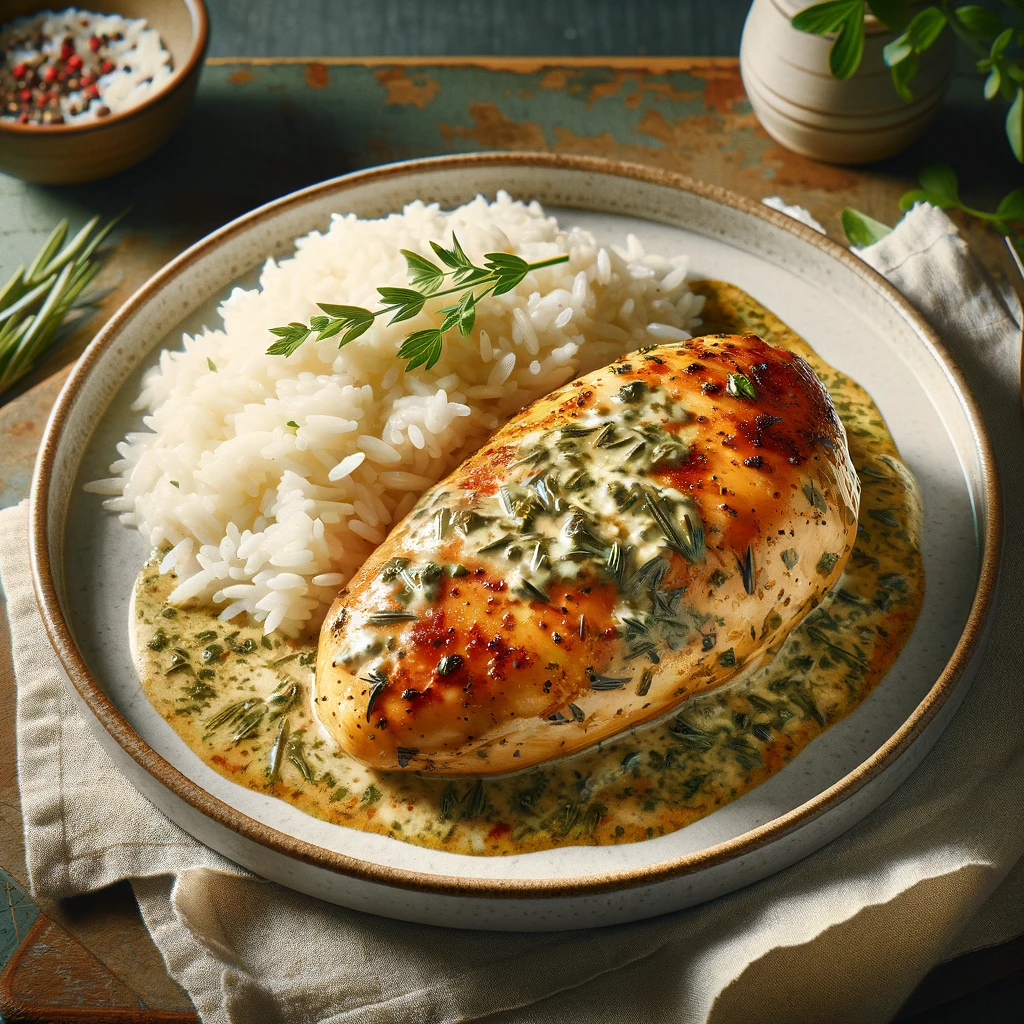 Chicken with Tarragon and Cream.